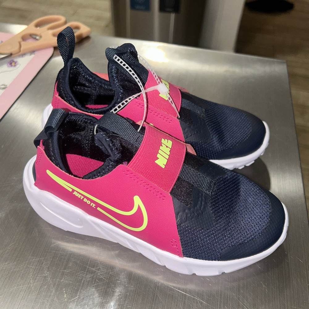 Nike Flex Runner 2 (PSV) For Kids Shoe Size 13C Sneakers Slip On Blue & Pink