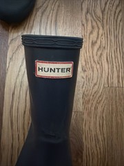 Hunter Kids First Classic Rain Boots Matte Black Rubber Size US 3 UK 1 EU 33