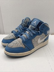 AIR JORDAN 1 MID WASHED DENIM RETRO GS DM8951-400 SIZE Youth 5Y Women 6.5