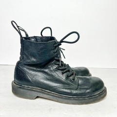Dr. Martens 1460 Pascal Mono J Combat Boots Black Leather Size 3 Kids