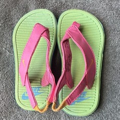 Nike Kids Pink Green Blue Sandals Size 8 US Unisex Slip On
