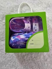 Crocs Classic Marbled Sandal Kids Size 3 Multicolor Pink Purple Blue Clog