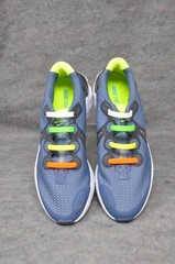 Nike Renew Elevate Youth Running Sneakers CT-1430 Sz 4Y Neon Plastic Laces Blue