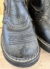 Justin Gypsy Western Cowboy Boots Black Stars Kid’s 8.5 D Rodeo