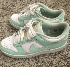 Nike Low Dunk GS Kids Mint Foam Green White Size 5Y