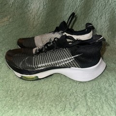 Size 4.5- Nike Air Zoom Tempo NEXT% Flyknit Black White Volt