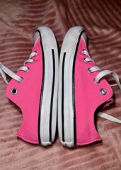 Converse Chuck Taylor Shoes Kids US 12 Hot Pink Low Top Sneakers