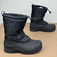 Northside Youth Winter Snow Boots Size 1 Black Waterproof 3M Thinsulate Insulate