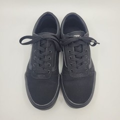 Vans Old Skool Ward Triple Black Canvas Size YOUTH 5 Skateboard Sneakers