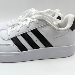Adidas “Breaknet 2.0” Kid’s & Youth Lifestyle Court Lace Shoes (White/Black) NEW