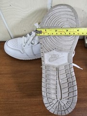 NikeAir Jordan 1 Triple White Mid Rise Youth US Sz 7Y Athletic Shoes