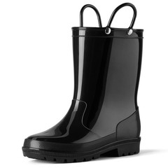 HISEA Kids Waterproof PVC Rain Boots Handles Outdoor Mud Playing Walking Wellies