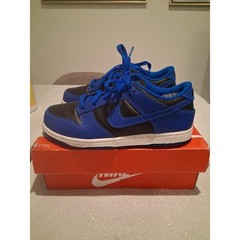 Nike Dunk Low PS Hyper Cobalt Black White CW1588-001 Size 3Y Kids Used Preschool