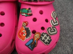 Crocs Classic Clogs Pink Junior 6 Comfort Rubber Shoe Waterproof Jibbetz Girls 6