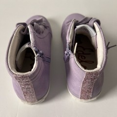 Sam Elderman Trendy Suede Glitter Sneakers, Size 4M, Color Lavender