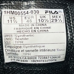 FILA Diviner Boots Toddler Size 11.5 Black Faux Suede Lace Up Hiking Ankle