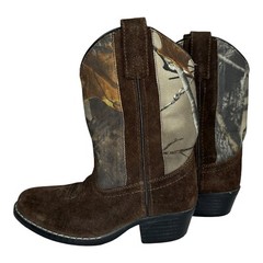 Masterson Boot Co Youth Boots Size 12.5M Cowboy Leather Camo RB2008C Kids