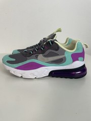 Nike Air Max 270 React Sneakers Size 4.5Y Gunsmoke Aurora Violet BQ0103-007