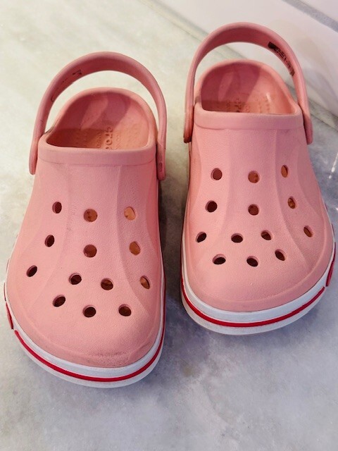 CROCS Bayaband Clog K Lightweight Slip-on Shoes Petal Pink Child Size 12