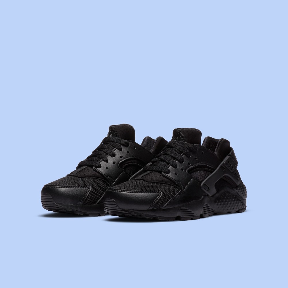 Nike Air Huarache (GS) Triple Black 654275-016 Kids Size 7Y Shoes #B25