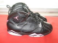 NIKE AIR JORDAN 7 RETRO HYPER BLACK & PINK 442961-018 SNEAKERS SHOES 3Y , EU 35