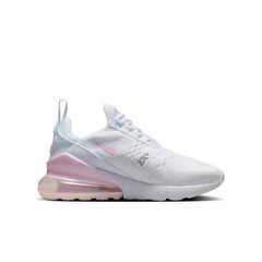 Nike Big Kid’s Air Max 270 Sneakers, Stylish & Com, White/Pink, Size 5Y, No Lid