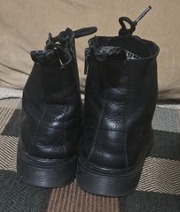 Doc Dr Martens 1460 Pascal Mono J Black Leather 8-Eye Combat Boots Youth Size 3