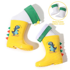 Customizable Children’S Rain Boots with Removable Fleece Inserts for Warmth Are