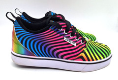 Heelys PRO 20 PRINTS BLACK/RAINBOW TIDE Zebra Skate Rolling Shoe Youth Size 5