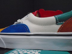 VANS ERA PATCHWORK MULTI-COLOR PINK RED ORANGE WHITE BLUE BLACK VN0A38FRVMF 3.5