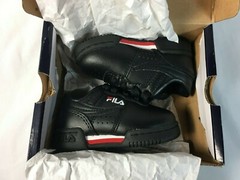 Fila Baby’s Original Fitness Shoes Black/Fila Red/White 4 US Infant