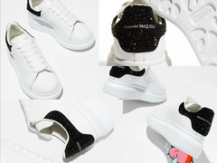 Alexander McQueen Kids Crystal Embellished Oversized Sneakers Schuhe Shoes 27