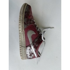 2007 Nike Dunk Low GS Team Red Metallic Silver Size 6y