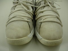 Boys Kids 2Y 2 Nike KD 10 White Chrome Pure Platinum Gray 918364-100 Low Shoes