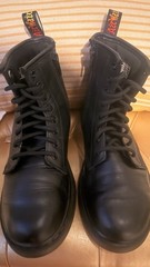 Dr. Martens 1460 Wuti J Black Leather Combat Boots Youth Size 3