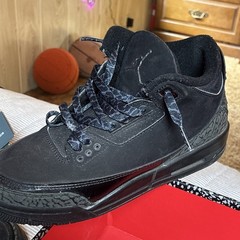 Jordan Air Jordan 3 Retro (GS) Black/Gray Kids 5.5Y Leather Sneakers DM0967-001