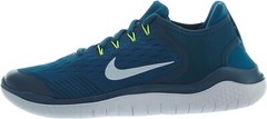 Kids Nike Free Rn 2018 Sneakers Blue Force White Green Youth 7 or Women’s 8.5