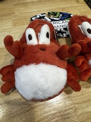 American Exchange Crab Plush Slippers Kids Small 5-6 Cozy House Slipper Shoes