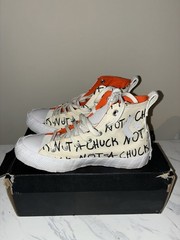 converse unt1tl3d hc white orange black high top unisex kids sneakers size 6