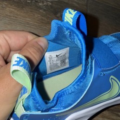 Nike Flex Runner 3 Blue Yellow Kids Sneakers US 4.5Y FN1294-400 Mesh Slip On