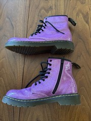 Children Dr. Martens Kid’s Collection 1460 J Size W5/M4 Fuscia Pink Sparkle