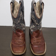 Cody James Cowboy Western Boots BBSC1910 Kids Unisex Brown Gray 9.0-D