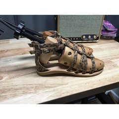 Treasure & Bond Alana Gladiator Sandals Girls 4 Brown Leopard Print Zip Closure