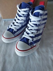 Converse All Star Chuck Taylor American Flag Stars Stripes Shoes Junior Size 1