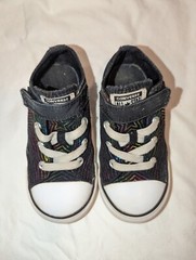 Toddler Converse Allstar Sneaker 9 Holographic Stars Rainbow Slip On