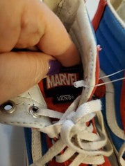 Marvel Spiderman Hi Tops W Zips By VANS Youth Sz 3 Skateboard Skate Shoes