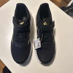 Size 4.5 (GS) Adidas Runfalcon 3.0 Elastic K Black, White Cloud Foam Sole