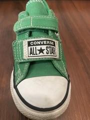 Converse All StarHook & Loop Low Top Green Sneaker Boys US Toddler 10 Preschool