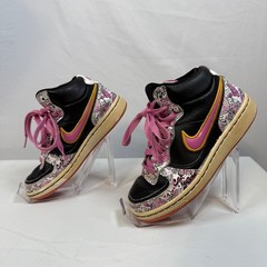Nike High Top Sneakers Kids Size 13C Black Pink Funky Graffiti 2009