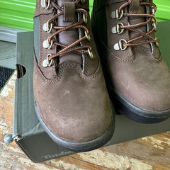 TIMBERLAND Dark Brown Green Beef And Broccolis 6in Field Boots 3 Youth NEW